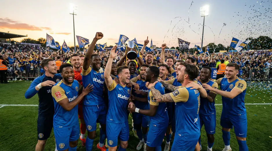 Futbalisti oslavujú gól na ihrisku počas medzinárodného zápasu