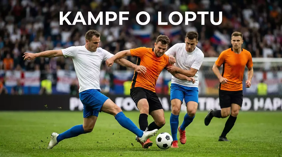 Futbalisti rôznych národných tímov súperia na ihrisku počas majstrovstiev sveta